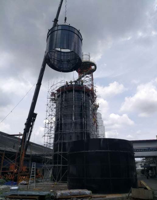 Fire Water Storage Tank ofCigarette Manufacture in Indonesia