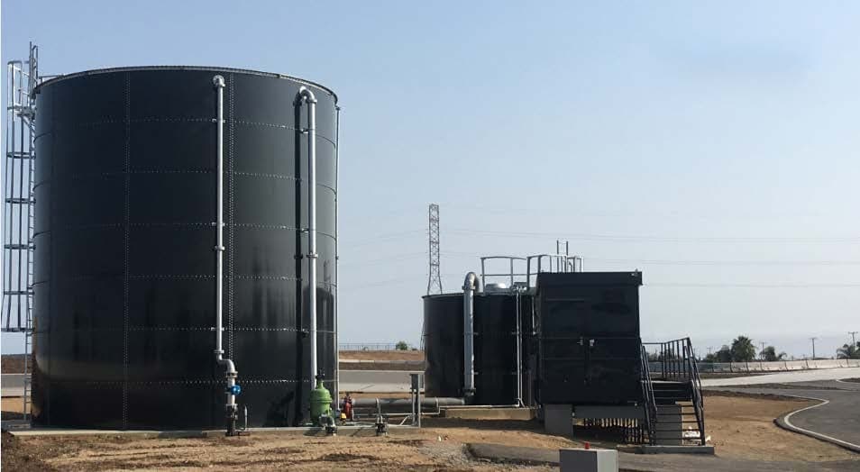 Two Water Storage Tanksin Southern California